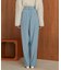 【S・M・Lサイズ展開】ラップ調タック入りスラックス