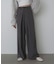 【選べるサイズ展開】フロントワイドタックネップ入ワイドパンツ