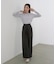 【選べるサイズ展開】フロントワイドタックネップ入ワイドパンツ