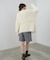 【Bab】(選べる着丈) ハートボタンシャギーニットカーディガン