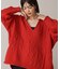 【WEB限定】ケーブルＶニットセーター