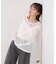 【Bab】レースフリルシアーロングTシャツ