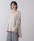 リバーシブルダブル丸首ポンチョ風ニット