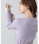 【Bab】【選べるサイズ展開】袖配色クルーネックリブニットトップス