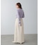 【Bab】【選べるサイズ展開】袖配色クルーネックリブニットトップス