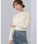 【Bab】【選べるサイズ展開】袖ボタンハイネックリブニットトップス