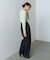 【Bab】【選べるサイズ展開】袖ボタンハイネックリブニットトップス