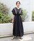 【Bab】フロント刺繍ウエストシャーリングワンピース