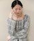 【Bab】チェック前開きビスチェ風チュニック