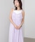 【Bab】【選べるサイズ展開】レース切り替えフレアキャミワンピース