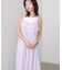 【Bab】【選べるサイズ展開】レース切り替えフレアキャミワンピース