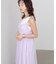 【Bab】【選べるサイズ展開】レース切り替えフレアキャミワンピース