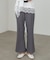【Bab】【選べるサイズ展開】ストレッチツイルセミフレアスラックスパンツ