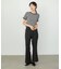 【Bab】【選べるサイズ展開】ストレッチツイルセミフレアスラックスパンツ