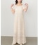 【Bab】【選べるサイズ展開】ドッキングスリーブクロシェワンピース