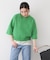 ラメ混総針ニットＴシャツ