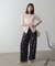 【Bab】シアーリボンヘムスリットトップス