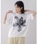 モノトーンフラワーＴシャツ