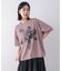 モノトーンフラワーＴシャツ