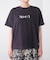 消耗加工綿天竺メタルロゴプリントTee
