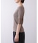 ランダムリブ異素材使半袖ニット