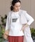 箔ロゴプリント五分袖Tシャツ