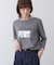 箔ロゴプリント五分袖Tシャツ