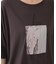 箔エンボス五分袖Tシャツ