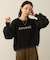 異素材コンビロゴ刺しゅうプルオーバー