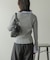 【Bab】布帛ドッキングニットトップス