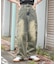 イージー3Dバレルレッグデニムカーゴパンツ