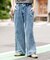 ローライズバギーフレアデニムパンツ
