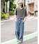 ローライズバギーフレアデニムパンツ