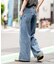 ローライズバギーフレアデニムパンツ