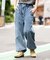 ローライズバギーフレアデニムパンツ