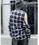 オープンショルダーチェックBIGシャツ