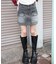 ヴィンテージウォッシュカーゴミニスカート