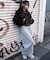 カーブデザインスウェットパンツ