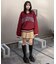 VネックグラフィックニットBIGプルオーバー