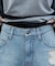 ダメージストレートデニムパンツ
