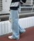 ダメージストレートデニムパンツ
