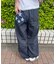 スターパッチタックワイドパンツ