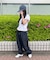 スターパッチタックワイドパンツ