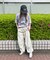 スターパッチタックワイドパンツ