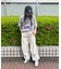 スターパッチタックワイドパンツ