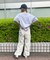 スターパッチタックワイドパンツ
