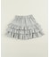 レースアップカットティアードスカート