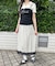 ドットサテンスカート