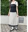 ドットサテンスカート