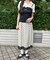 ドットサテンスカート